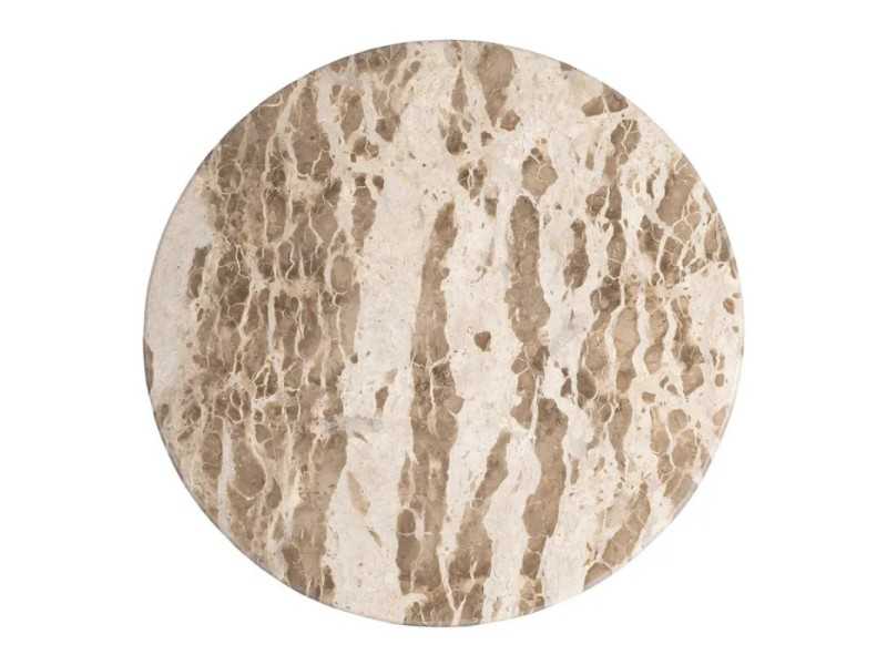 Round dining table with a marble top - ALBIR