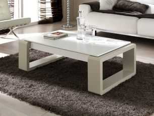 Table basse laquée à plateau relevable - BRIDGE